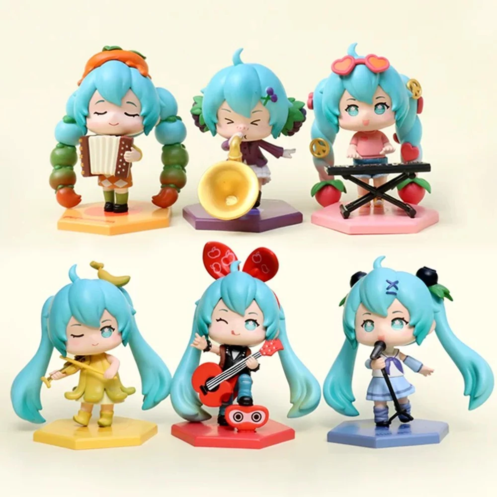 10cm初音ミクフィギュア仮想アイドルアニメバンドアニメーションモデルおもちゃギフトコレクション装飾装飾品アートワークデスクトップpvc
