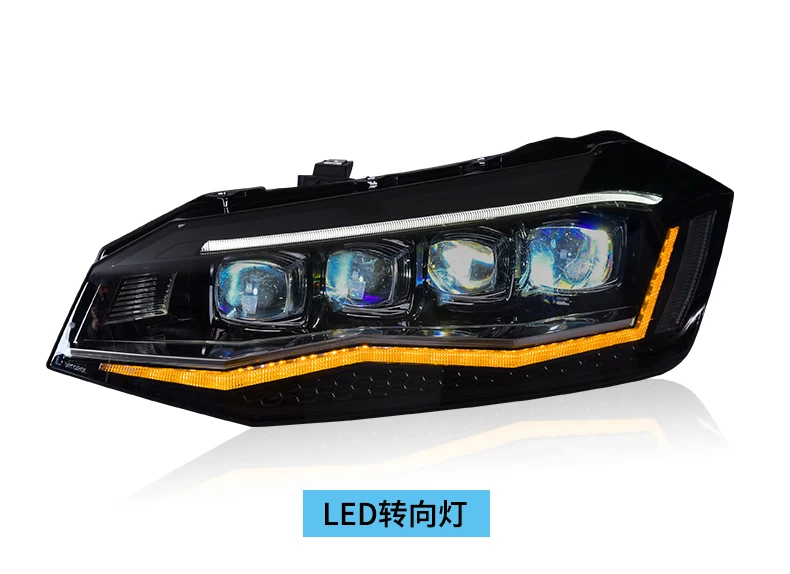 

2pcs car bumper headlamp for VW polo headlight 2019~2021y All in LED DRL car accessories for volkswagen polo fog lamp