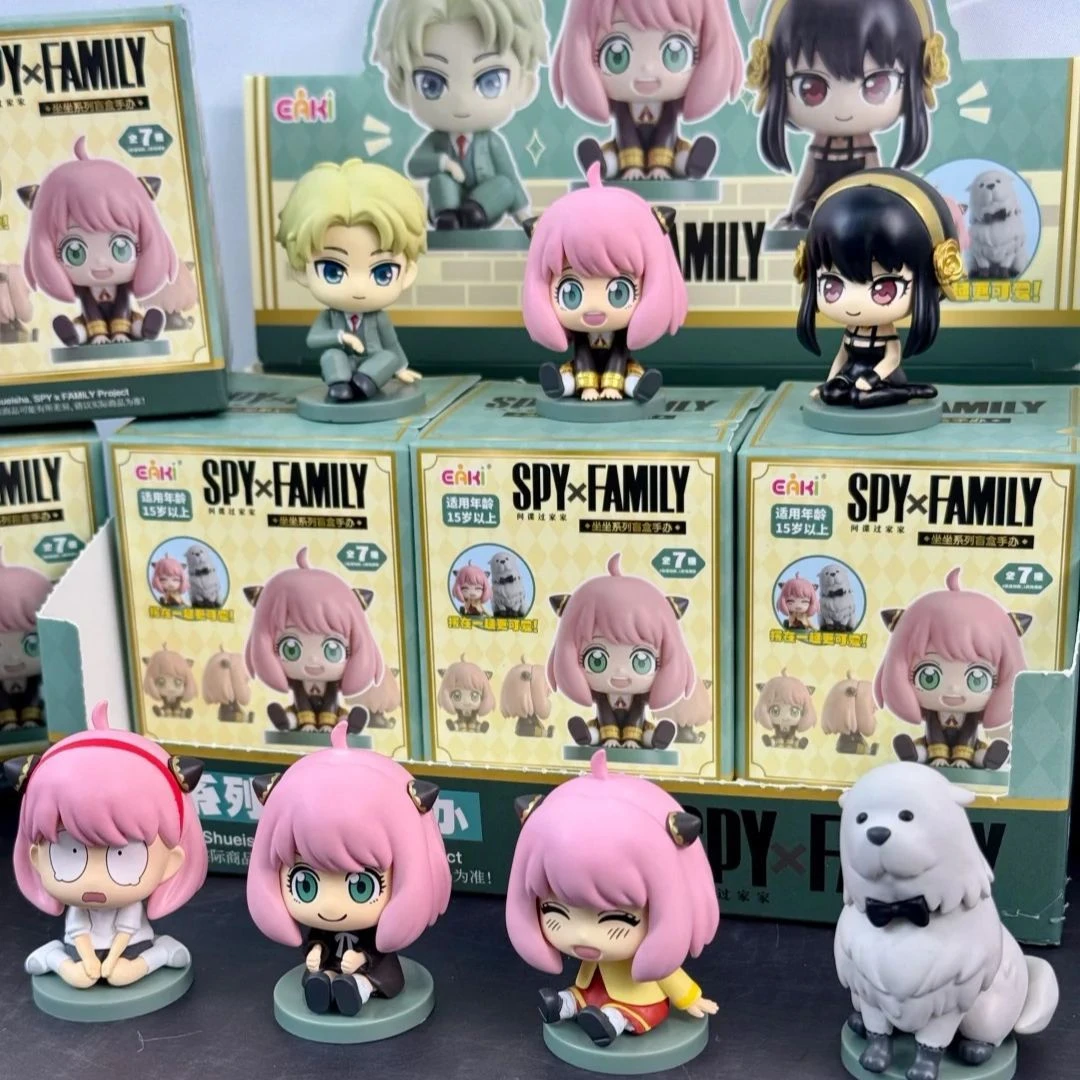

Authentic Eaki Spy×Family Sitting Series Blind Box Action Figure Anya Forger Cute Doll Creative Ornament Christmas Gift