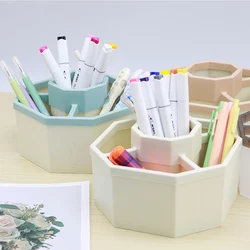 360° Rotary Pen Holder Office Pencil Storage Box Large Capacity School Stationery Desktop Makeup Brush Organizer