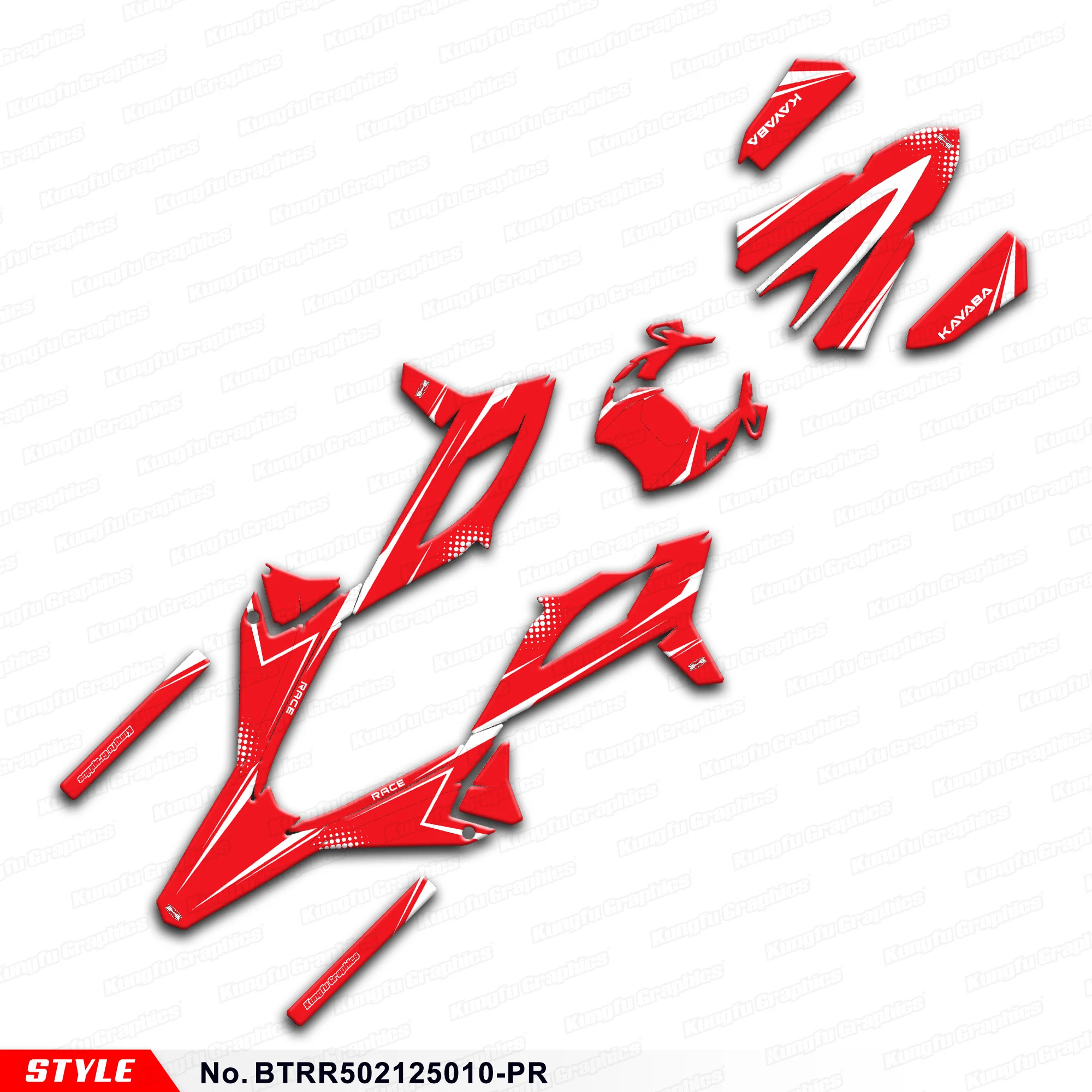 

JY RACING Adhesive Sticker Laminated Decals for BETA RR 50 Race 2021 2022 2023 2024 2025, BTRR502125010-PR