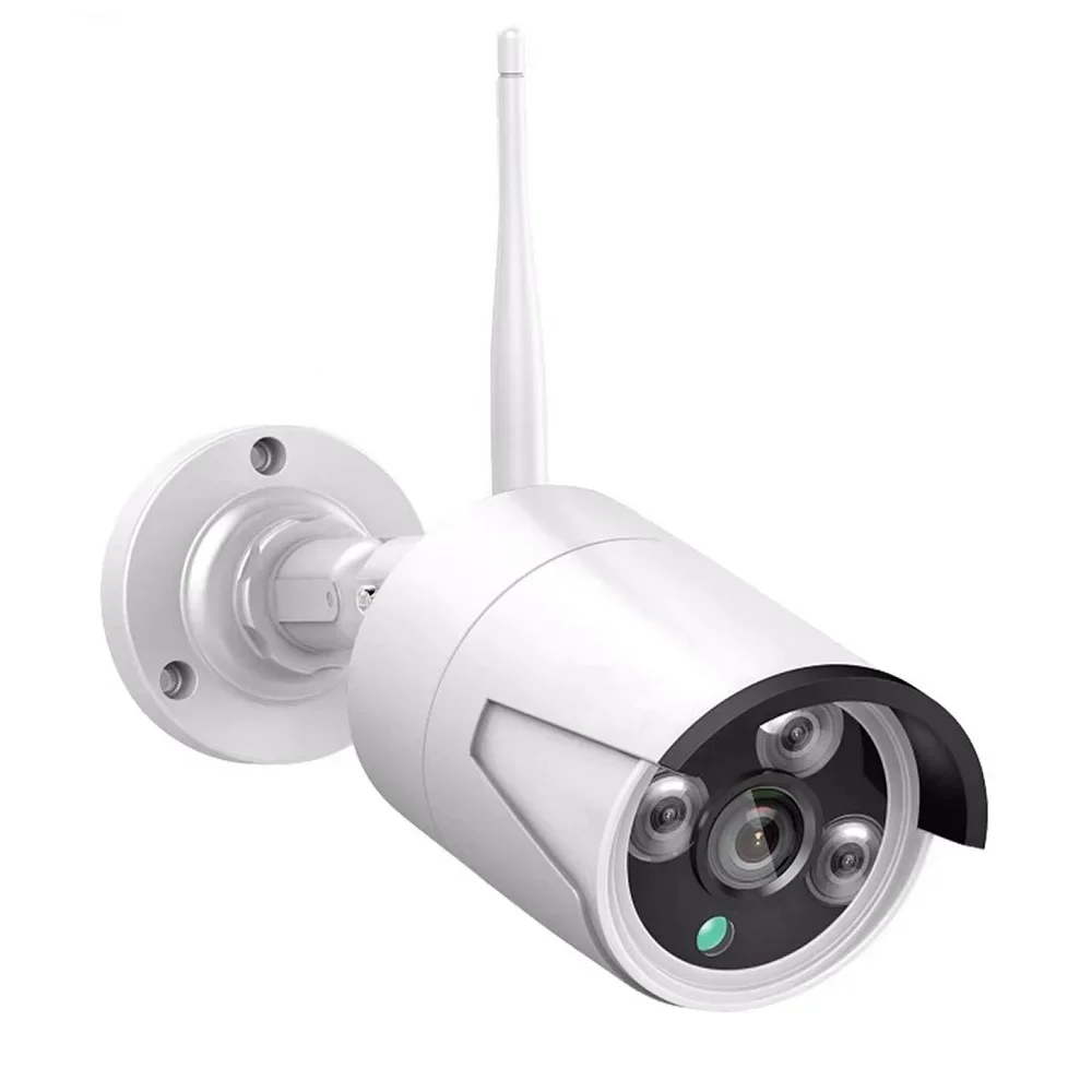 야외 방수 와이파이 IP 보안 카메라 비디오 감시 키트, H.265 무선 CCTV 시스템, 15.6 인치, 8CH NVR, 4PCs, 3MP