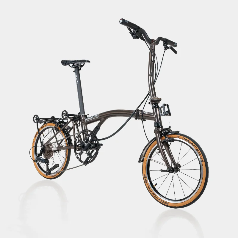 CRANSTON S9 16inch 9-Speed Triple Folding Bike Tri-fold  Aluminum Alloy Frame Lightweight Portable Adult Folding Bicycle