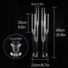 Lot de Bougeoirs Coniques Transparents à 6 Bras, pour Mariage, ix, Table à Manger, 10 Pièces 3