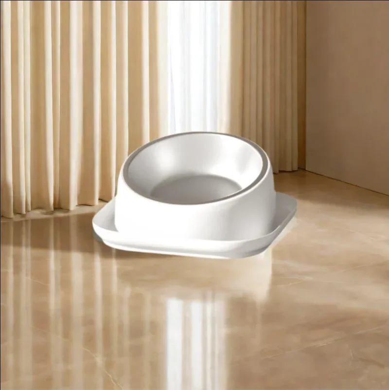 

Cat Bowl with Cross-neck Design And Ant-proof Square Base - Spill And Leak Proof Pet Feeder for Enhanced Dining Experience