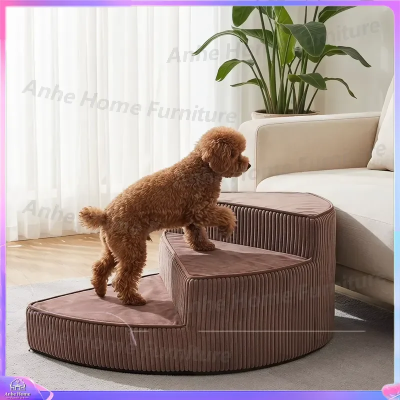 Pet Stairs for Dogs and Cats Non Slip Removable Washable Sponge Rotating Climbing Ladder Breathable Sofa Bed Small Dog Steps