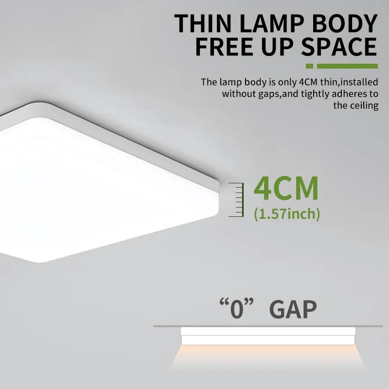 أضواء السقف LED مربع ضوء محايد 16 واط 34 واط ديكور المنزل الداخلي بسيط السقف الإضاءة الحمام غرفة نوم المطبخ غرفة المعيشة