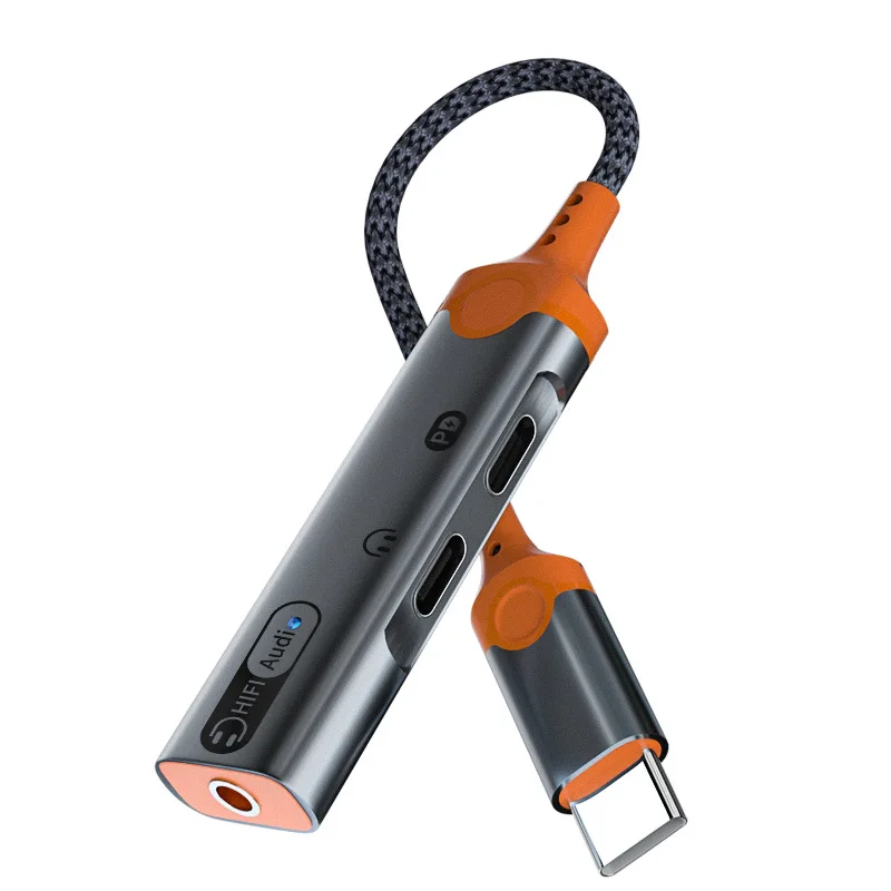 3in1 Headphone Converter USB Type-C to 3.5mm/Dual Earphone Aux Adapter 32Bit/384KHz DAC Audio For Phone IPad Pro Samsung