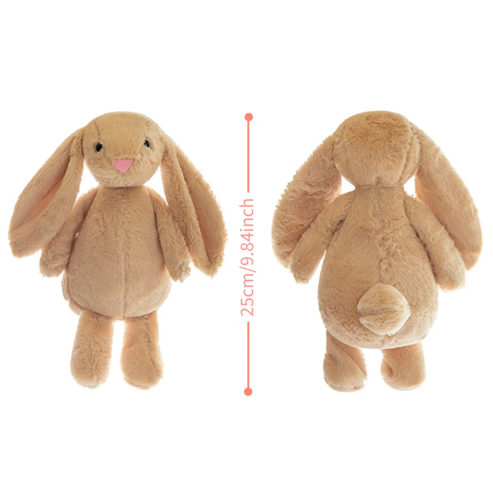 25cm Cute Bunny Rabbit Plush Toy Long Ear Soft Stuffed Doll Sleeping Toy Girls Kids Baby Kawaii Plush Animal Birthday Gifts