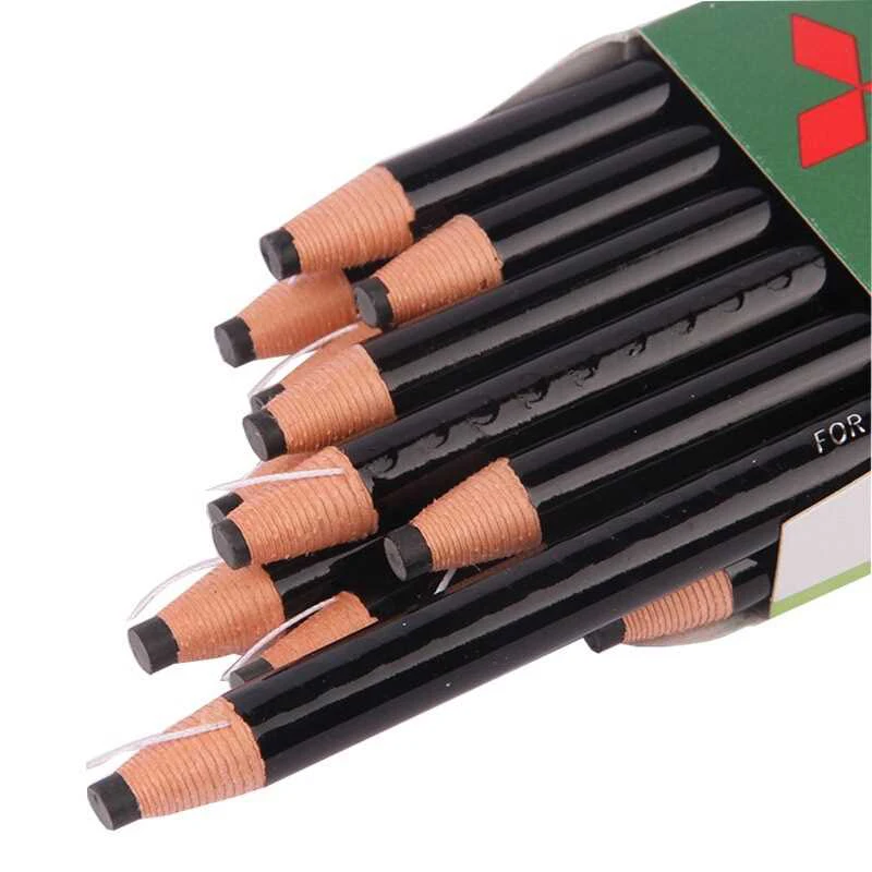 2pcs Lapis Dermatografico Eyebrow Pencil Dermograph Black Marker Pencil for Permanent Makeup Microblading Tattoo Accessories