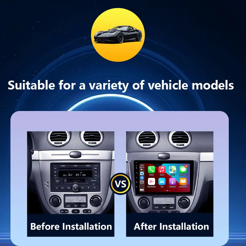 راديو السيارة فيديو مشغل وسائط متعددة ل بويك اكسل Hrv شيفروليه لاسيتي J200 2004 - 2013 لاسلكي CarPlay نظام تحديد المواقع والملاحة واي فاي