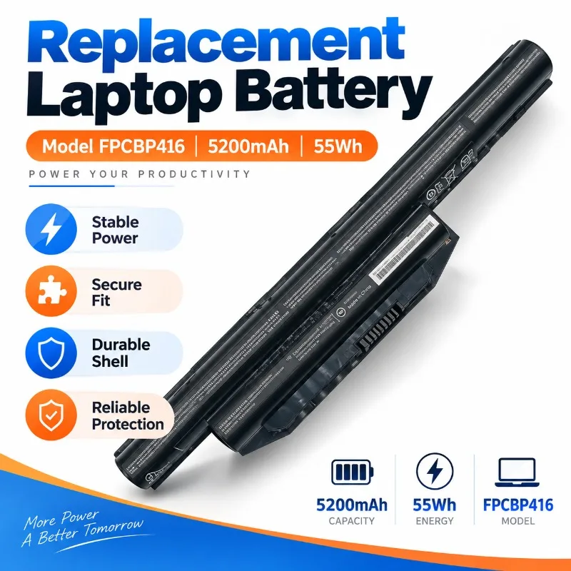 Replacement Laptop Battery FPCBP416 for Fujitsu AH555 AH544 A544 A555 A557 Notebook Battery Stable Output Long Working Time
