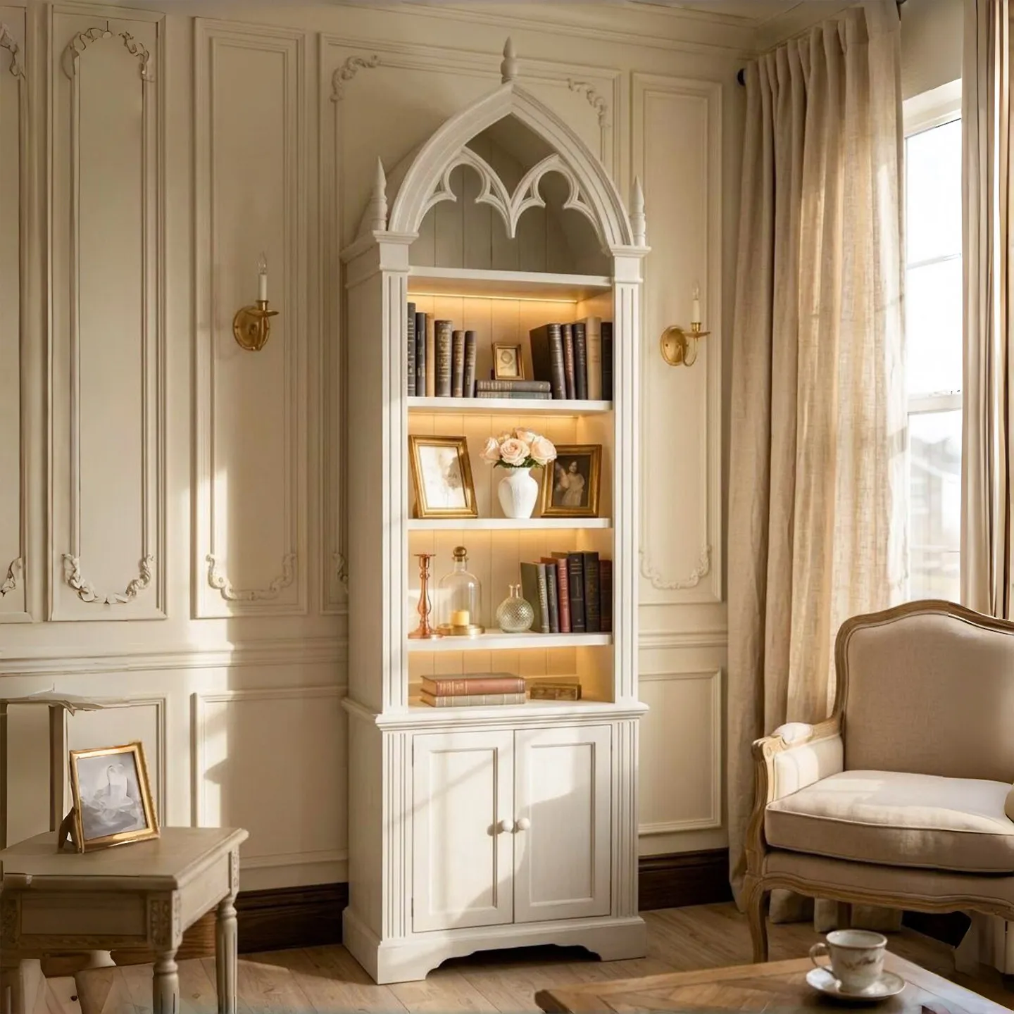 Retro solid wood carving flower bookcase living room wall locker bedroom storage cabinet dining room display wine cabinet
