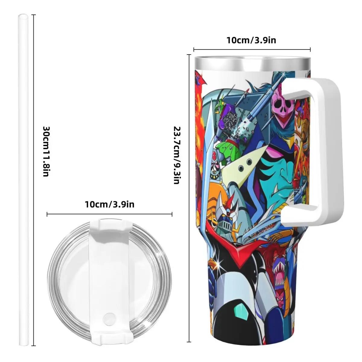 

Stainless Steel Tumbler Goldoraks UFO Robot Grendizers Thermal Mug Portable Hot Drinks Mugs Cup Travelist Printed Water Bottle
