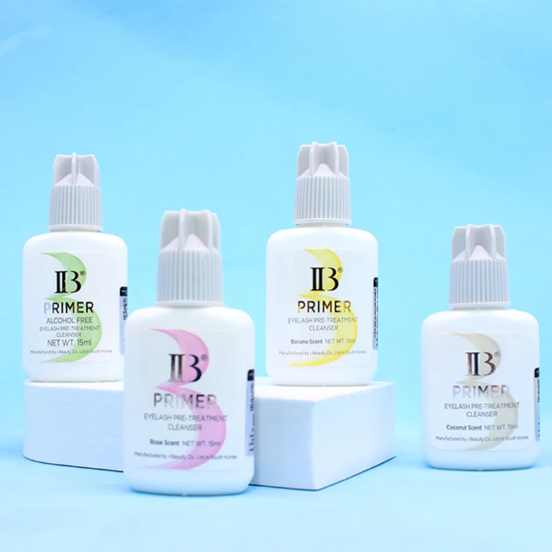 2 Flaschen IBeauty Banana Primer Fake Wimpernverlängerung, schnell trocknend, langlebig, Korea Booster, stark klebendes Zubehör, Kokosnuss