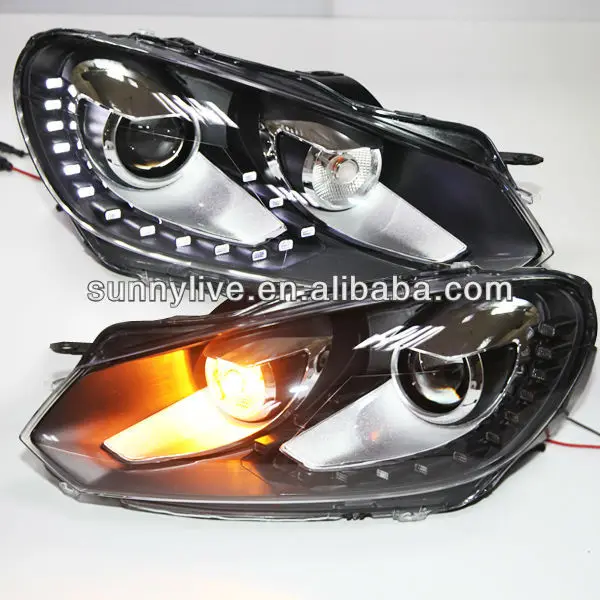 

For VW 15 LED Golf 6 Head light Bi Xenon Projector Lens 2009 to 2011 V5 Type