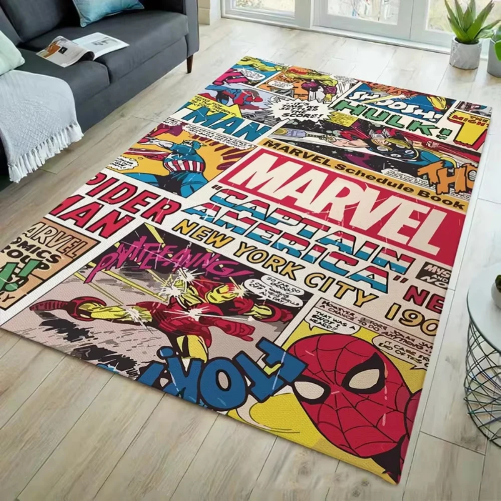 

MINISO Spiderman Pattern Rug Carpet for Living Room Bathroom Mat Creative Doormat Carpet for Bedroom Home Decor Kid's Playmat