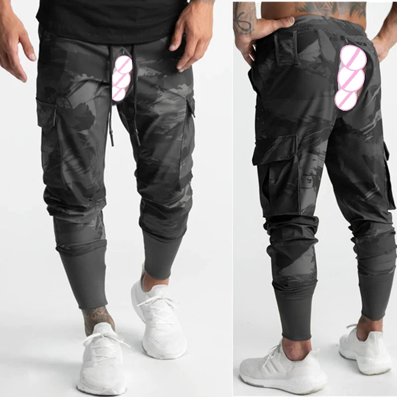 

Summer Open Crotch Sex Erotic Fitness Track Sweatpants Joggers Running Cargo Trousers Men Casual Loose Thin Tactical Pants Sport