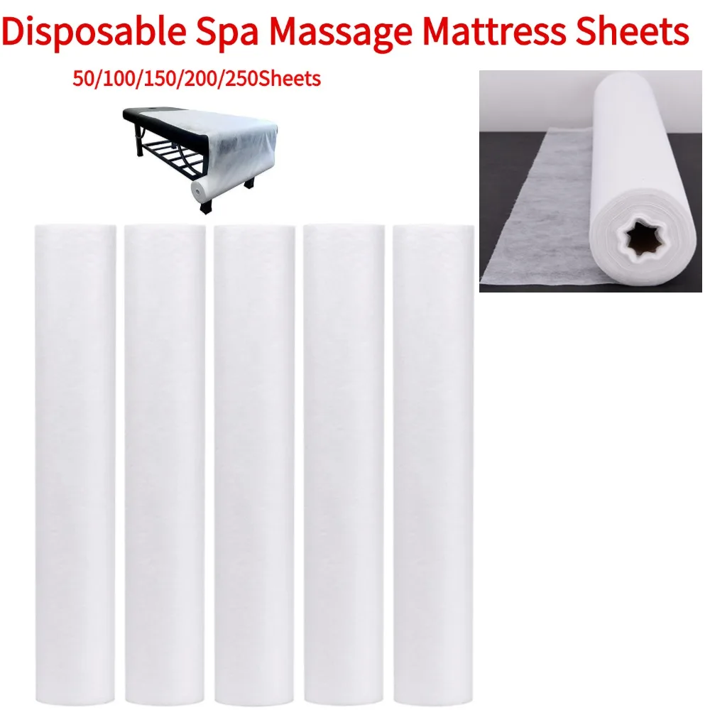

Disposable Spa Massage Mattress Sheets Salon Massage Bed Sheets Non-Woven Paper Roll Table Cover Pillow Towel Tattoo Bath