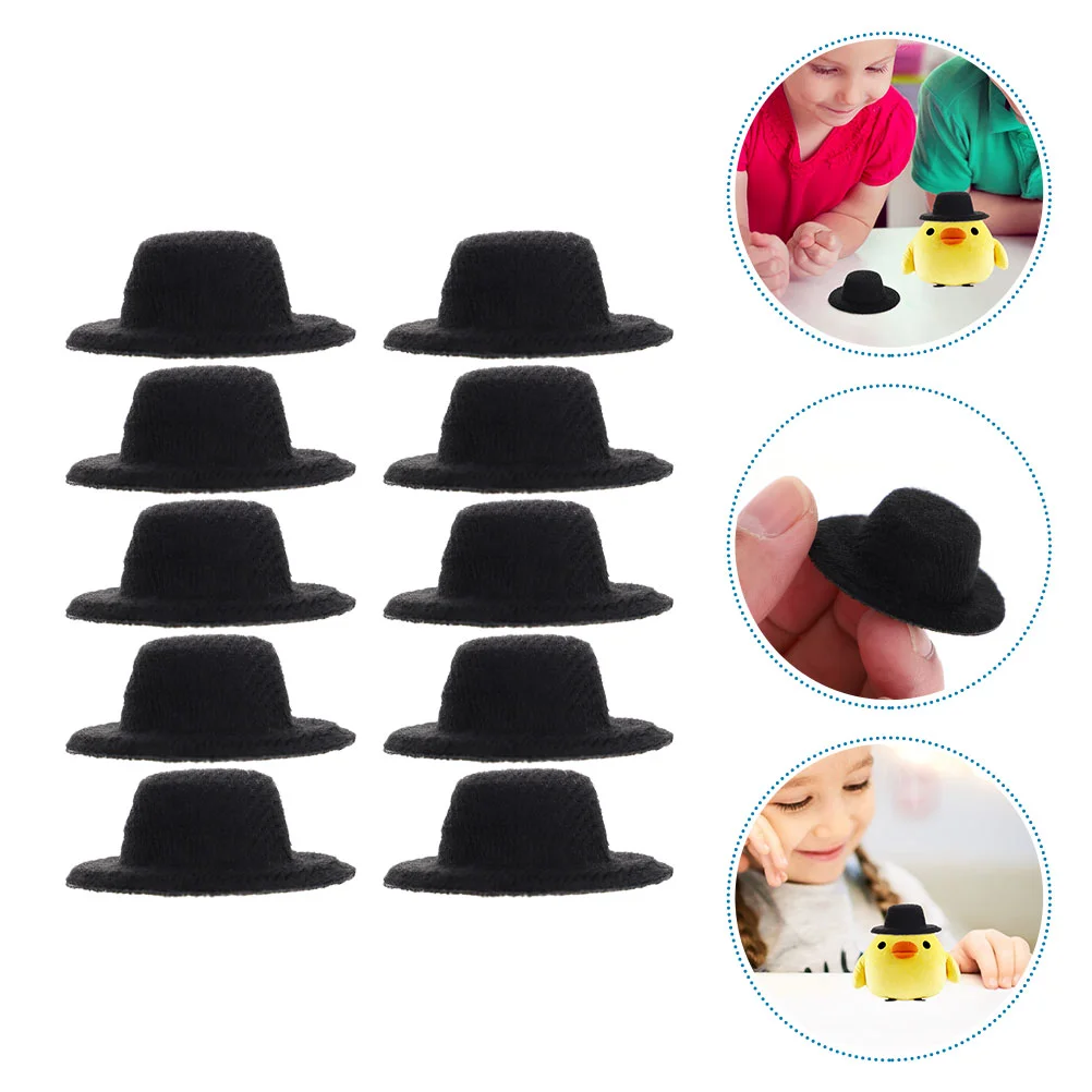 10 Pcs Jazz Hat Accessories Mini Child Hats Miniatures Cloth For Party Decor Crafts