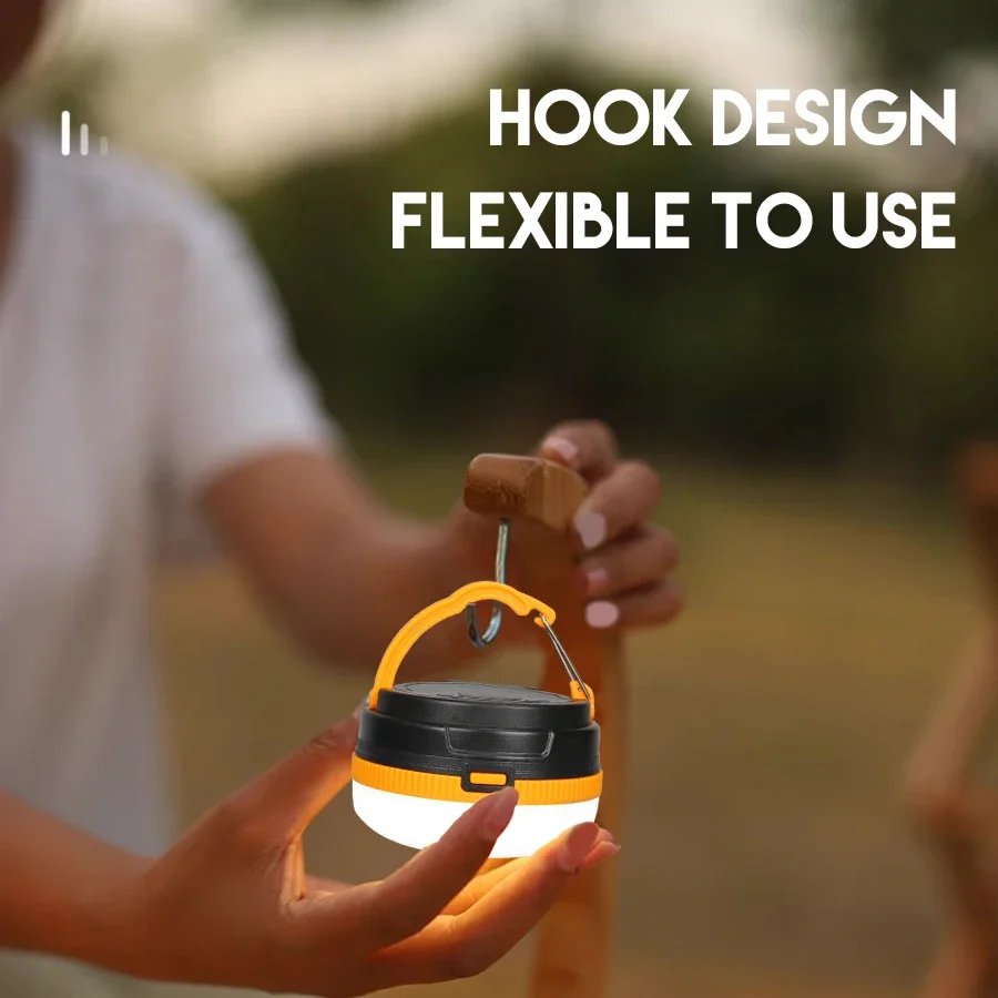 LED Mini Camping Light 3 Lighting Modes Portable Outdoor Waterproof Lamp Emergency Lighting Magnet Hanging Camping Night Lantern