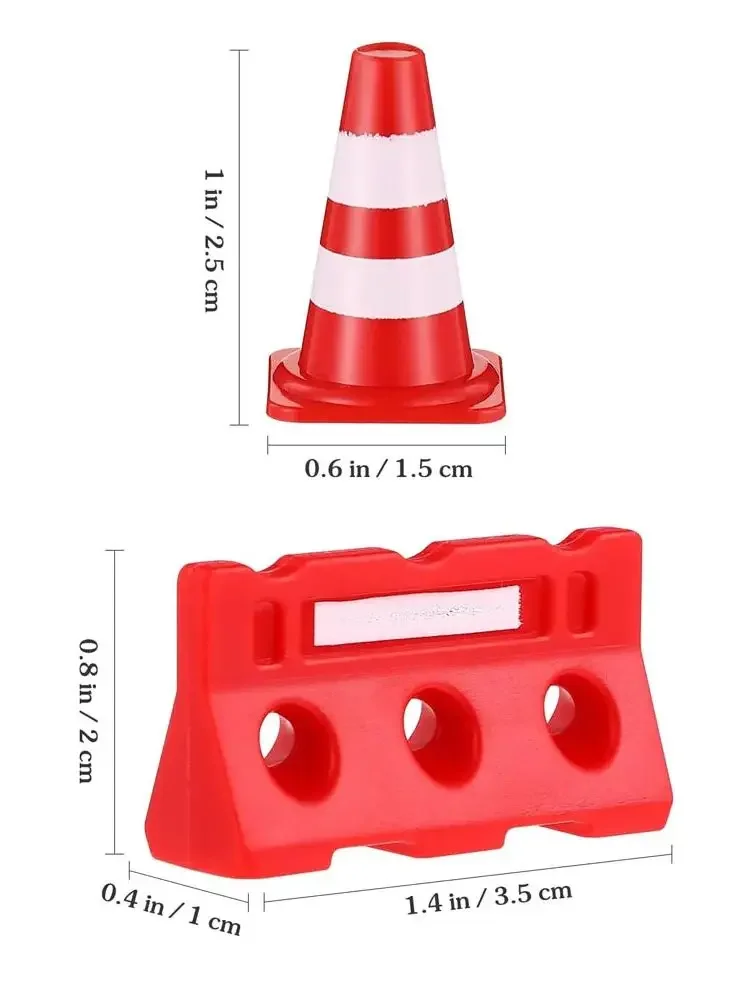 Mini ensemble de panneaux de signalisation de Construction 12 pièces, Mini panneaux de rue en plastique, jouets pour enfants, cadeaux de fête à thème de Construction de cônes