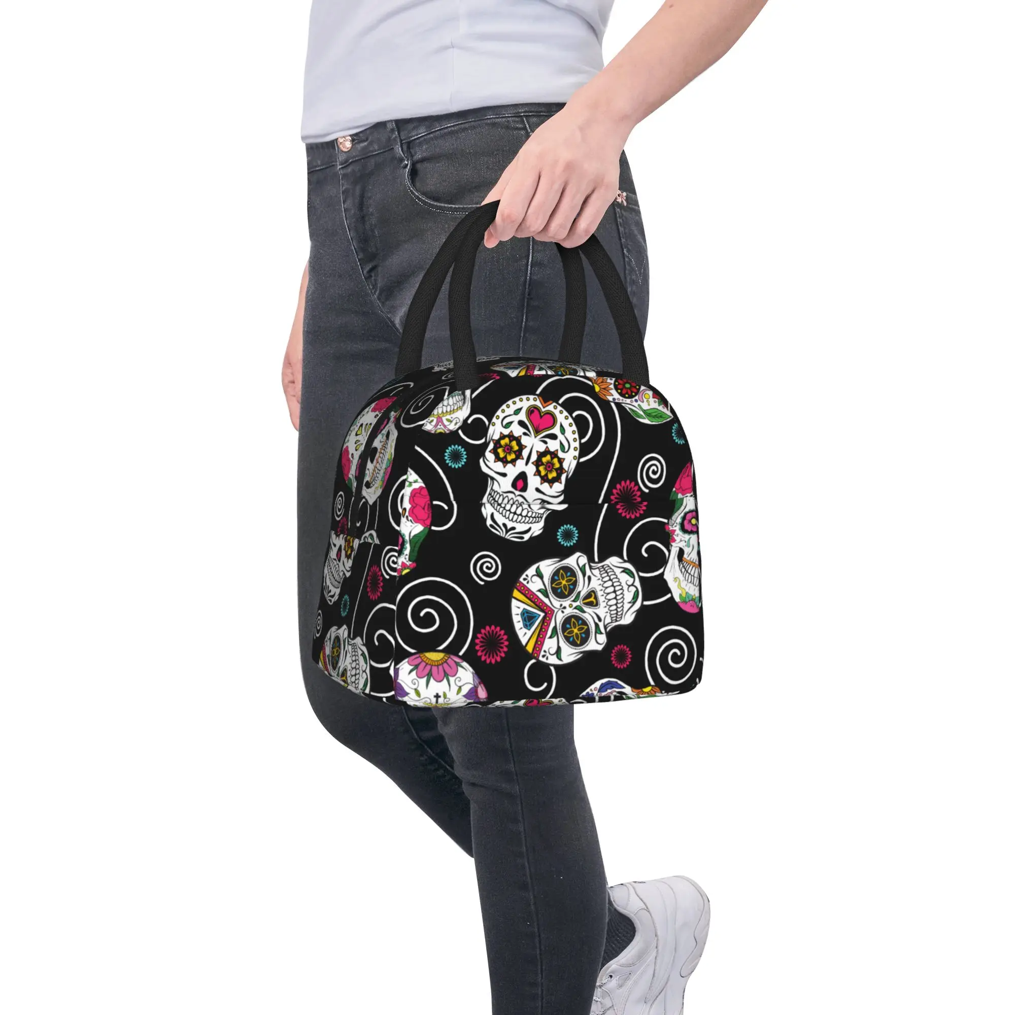 

Термосумка для обедов и еды с изоляцией, в форме черепа, большой вместимости, для офиса и путешествий