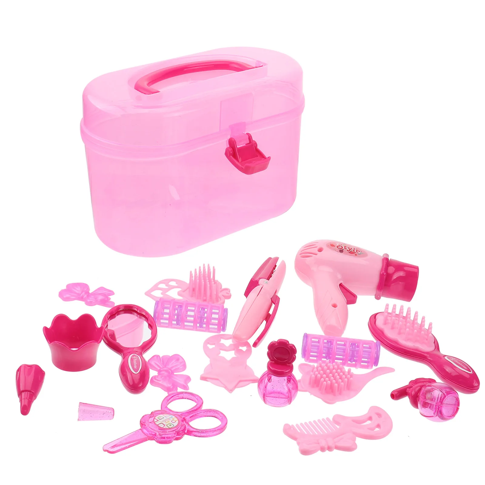 

Lovely Handbag Toys Carry Case Storage Box Pretend Play Multifunctional Beauty Tools Strengthen Handle Scratch for Baby