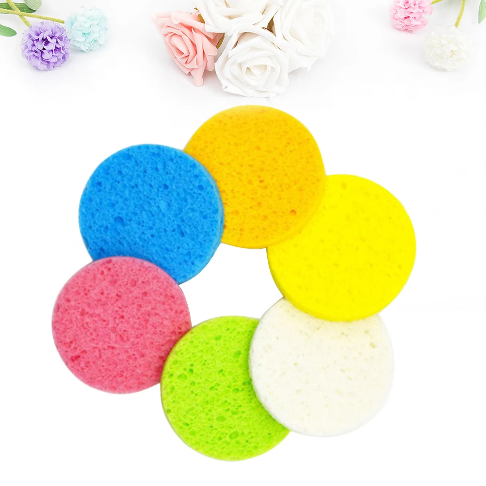 

15Pcs Round Dishwashing Sponge Multicolor Pulp Cotton Soft Durable Kitchen Sink Faucet Cleaner 75x10mm Sponge Cleaner