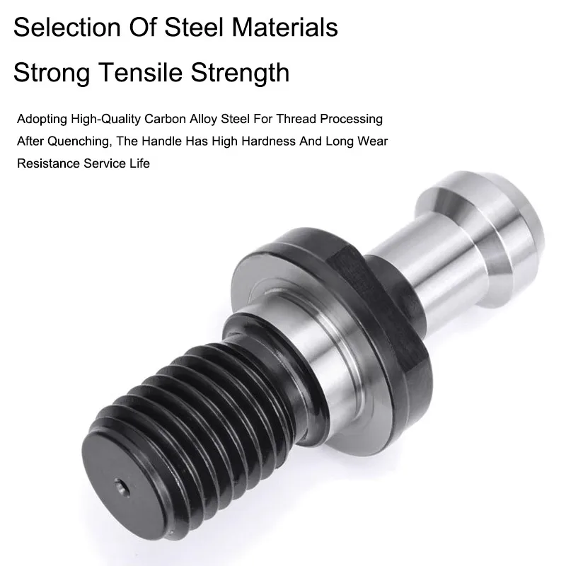 SHAZAM BT30/40/50 CNC Tool Handle Full Bright Pull Nail Machining Center Pull Nail Through-Hole Water Outlet 45/60/90 Degree