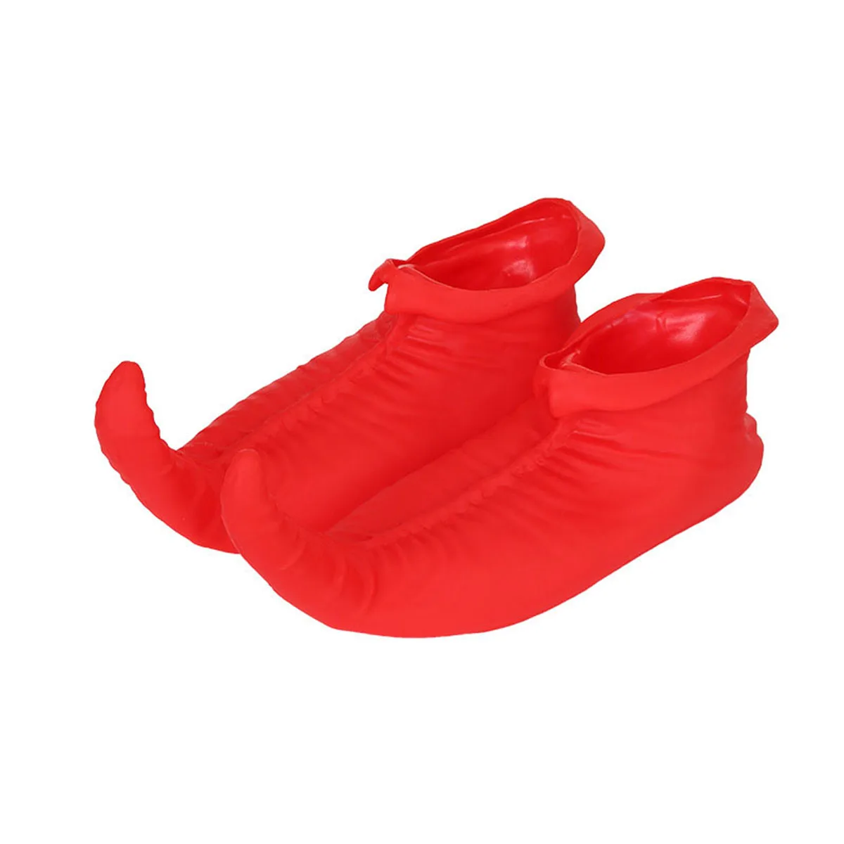 

Clown Shoes Pointed Red Bright Color Design Reusable Rubber Oversized Carnival Halloween Costume Accessories Shoe