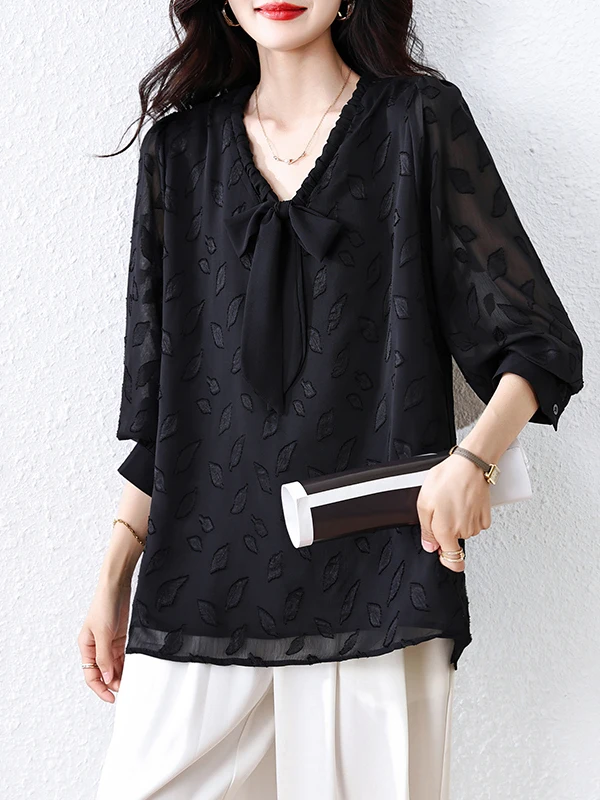 

Женский топ больших размеров V-Ne Long Sve с вышивкой irt, осень 2023, новый корейский топ для похудения, меняющий ветер