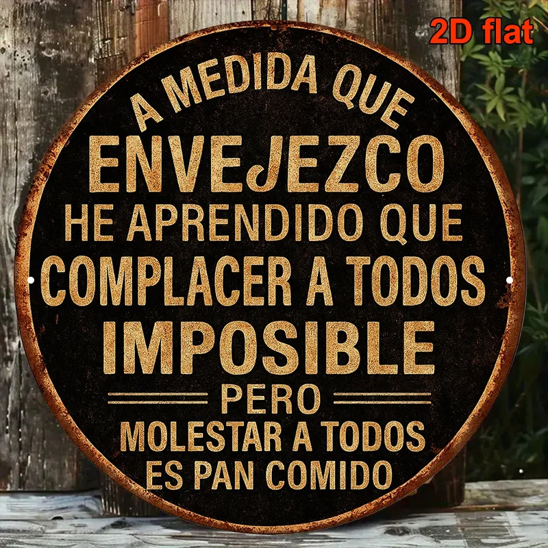 Vintage Spanish/English Bilingual Funny Saying Wall Sign - 