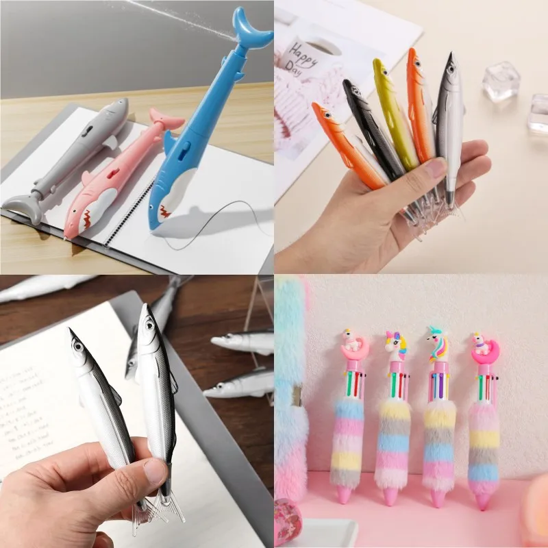 

Novelty Shark Water Spray Ballpoint Pen Creative Water Gun Pen Student Writing Pens Toy Gifts Water Pistol Pen Stationery Supply