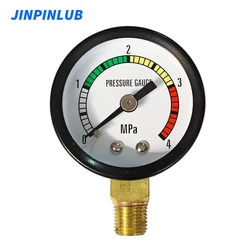JINPINLUB mini 0 to 15Bar 0 to 40Bar Dial Black Steel Case Pressure Gauge for Hydraulic lubrication system