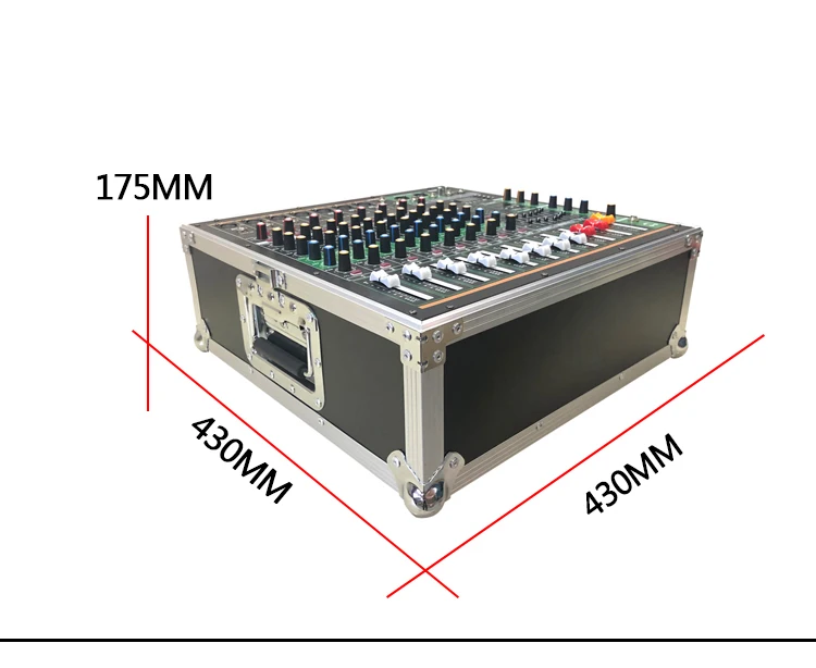 GAX-MK280 Green Audio Portable mixing console High Power Integrated Power Amp Mixer 8 Channel 16 Kinds of Digital ECHO DJ