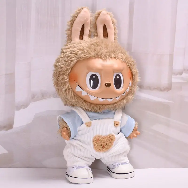 ラバブベア カジュアル衣装 交換服 38cm ぬいぐるみ オーバーオールセット 子供のおもちゃ 柔らかい素材 男女兼用 4歳未満向け