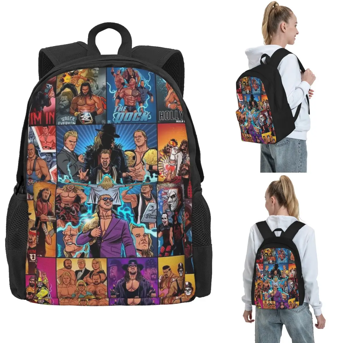 

John Cena Respect Earn It, рюкзаки борца с героями мультфильмов, сумка для книг для мальчиков и девочек, детские школьные сумки, дорожный рюкзак, сумка на плечо