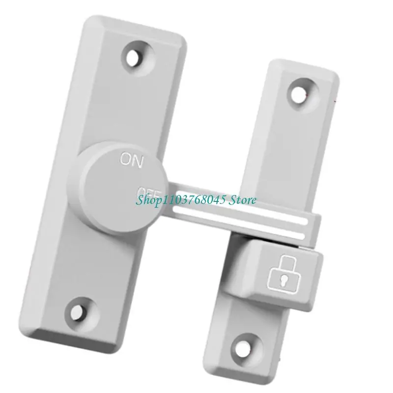 

R53F Portable Sturdy 90/180 Degree Door Latches Lock Easy Installation Accessory for Hotel Bathrooms Garages and Cabinets