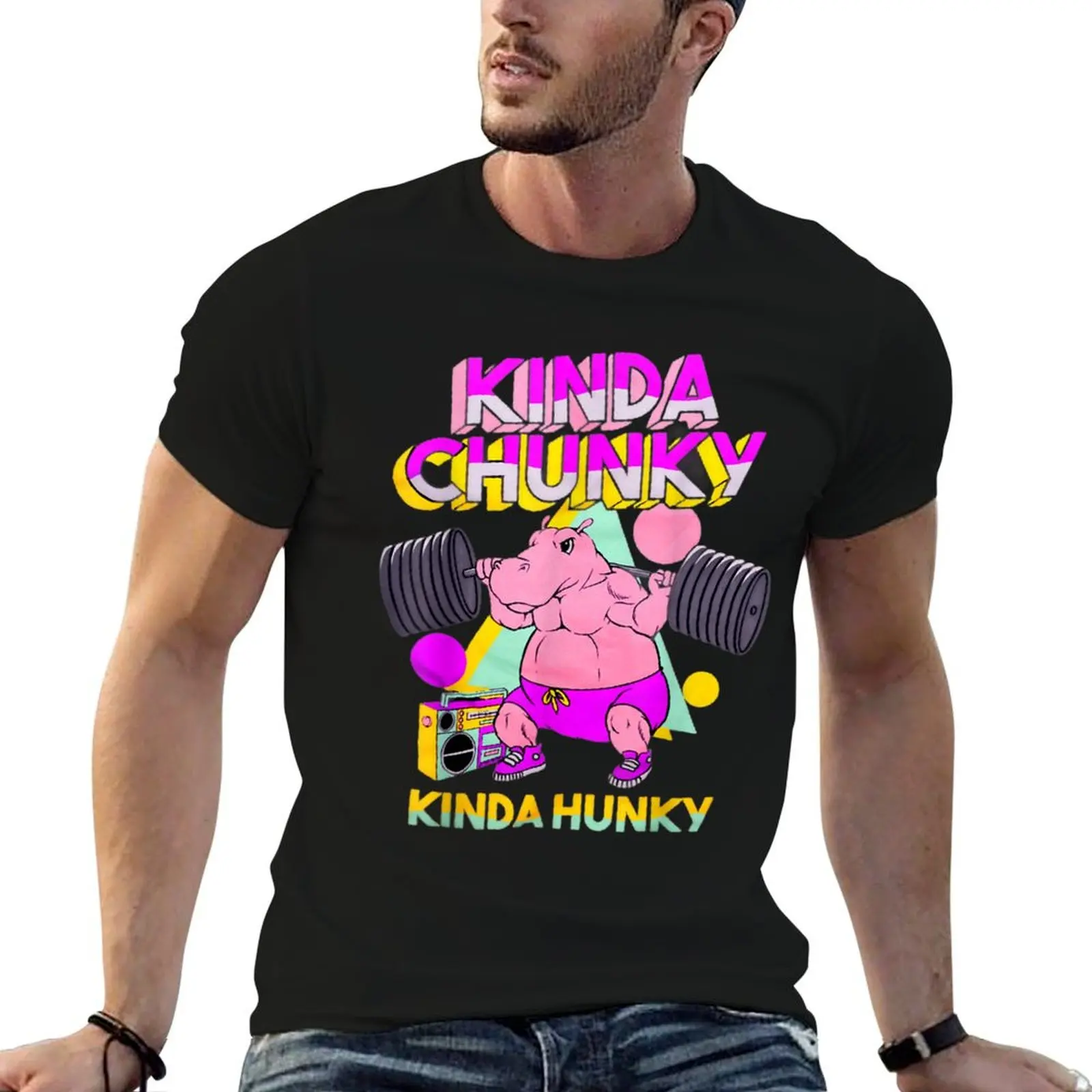 

Kinda Chunky Kinda Hunky, Bodybuilding Gym T-Shirt T-Shirt mens graphic t shirts g man t shirts for men T-Shirt