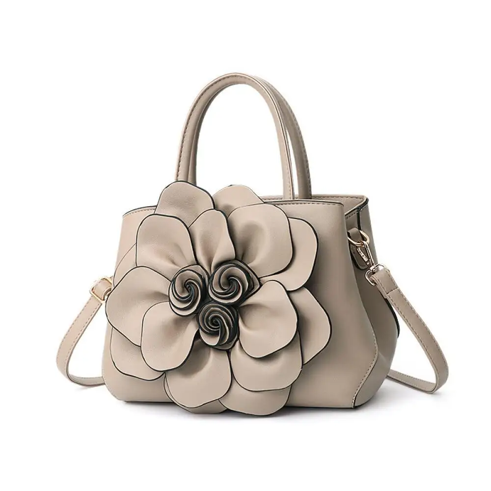 Handbag 2024 New Stylish European American Popular Pu Leather Floral Portable Shoulder Bag Cute Bag Wholesale Price