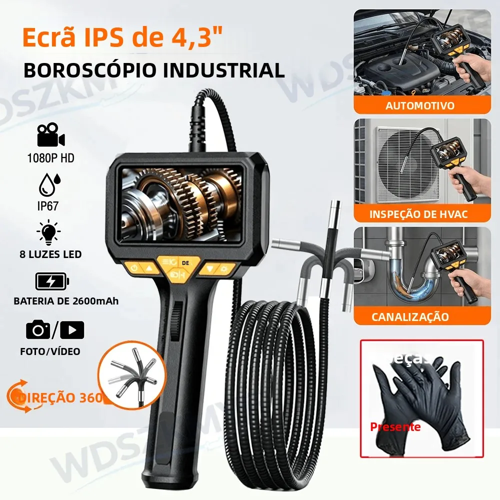 camera-d'inspection-industrielle-articulee-a-360°-1080p-8-60-mm-ecran-ips-43''-articulation-bidirectionnelle-pour-tuyaux-automobiles
