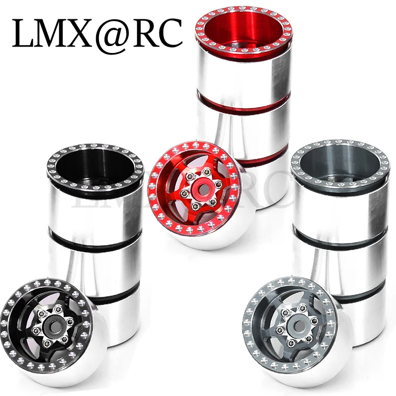 Metal Beadlock Hub Roda para RC Crawler Car, Roda Rim, Peças de Atualização, Acessórios, TRX4M, SCX24, AX24, 1, 18, 1, 24, 1.0 ", 4pcs