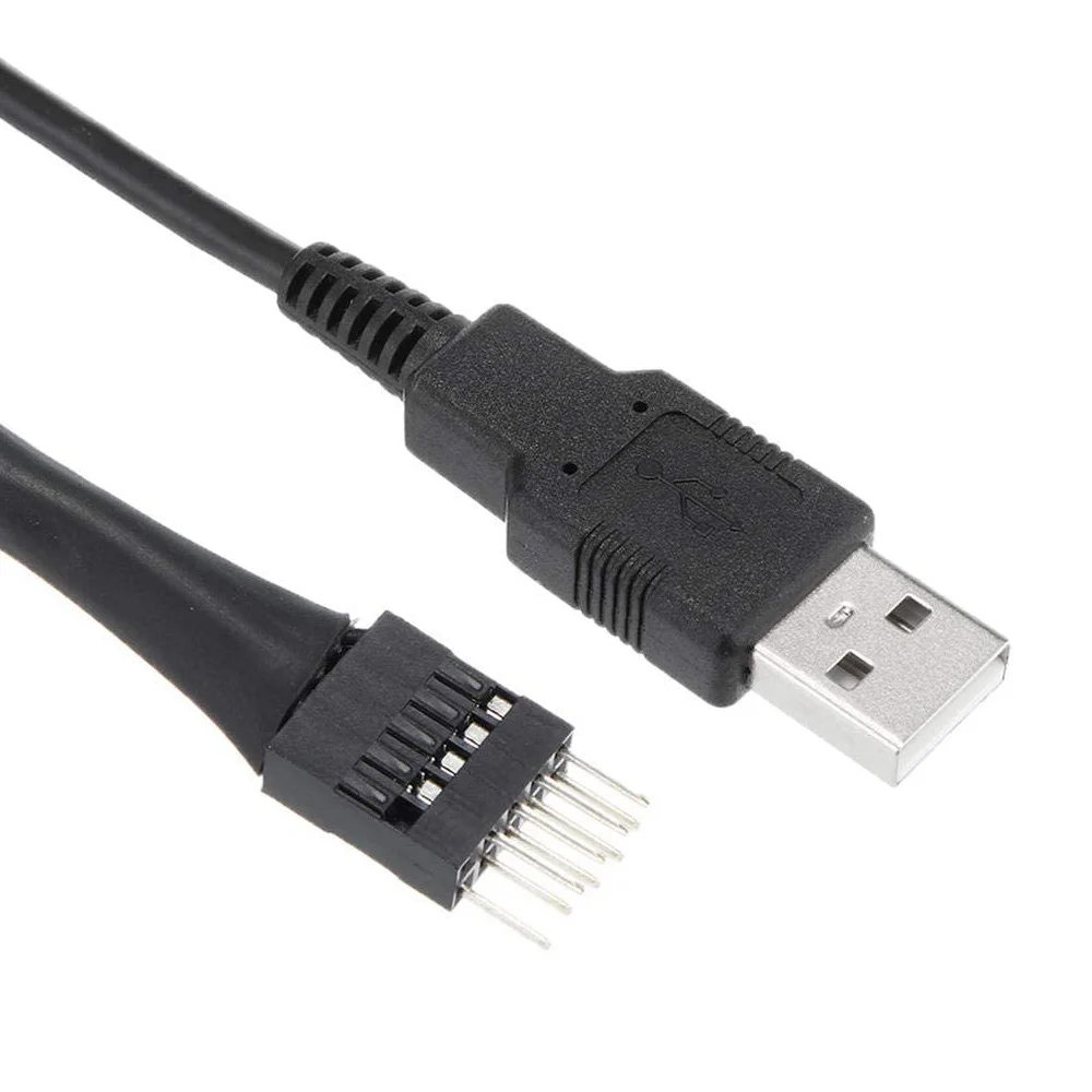2 sztuki 20cm 9-pinowe męskie do zewnętrzne USB wewnętrznego przedłużacza danych płyta główna komputera męskiej