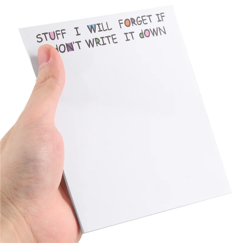 4X Sticky Note ตลก, To Do List Notepad เครื่องเขียนตลก, อุปกรณ์สํานักงาน, ป้ายโน้ตบุ๊ค, โต๊ะ Sticky Note 50 หน้า, A