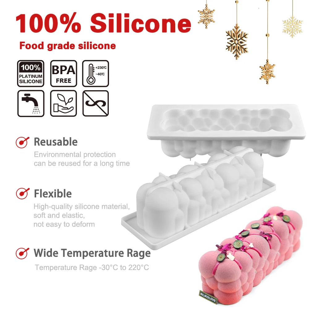 SILIKOLOVE 29 Hot Designer Silicone Mold for Baking Mousse Cake Molds 3D Chiffon Brownie Pan Homemade Desserts Tools