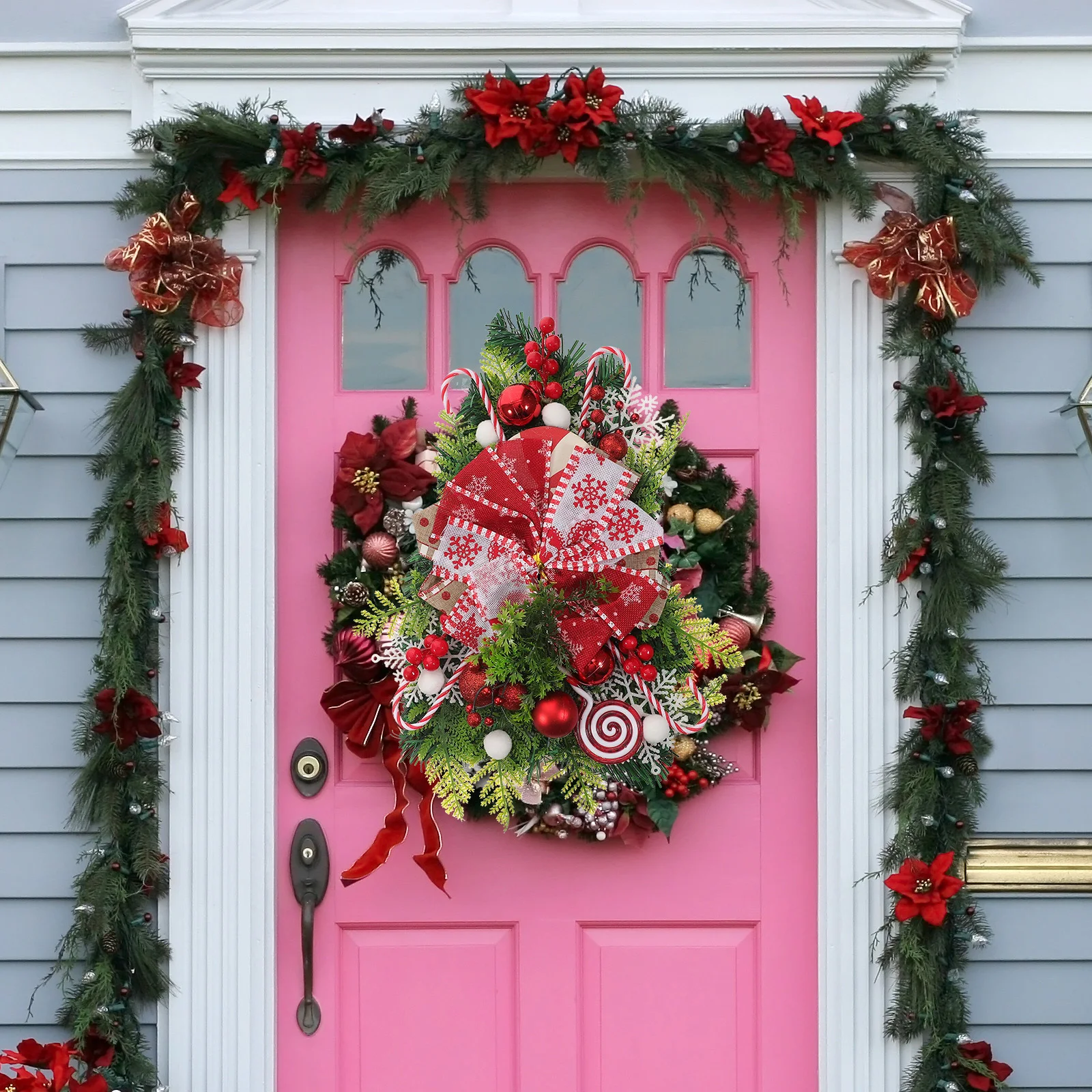 

Christmas Candy Hanging Pendant Xmas Upside Down Tree Decoration Door Window Ornament Party Favor Christmas Decorations