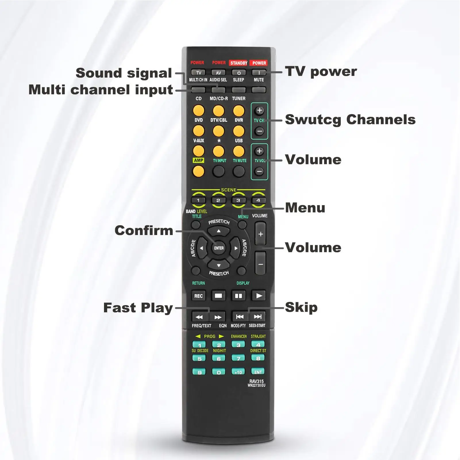 لياماها AV استقبال الصوت المنزلي HTR-6025 HTR-6030 تحكم عن بعد استبدال ل Av استقبال الصوت المنزلي Av استقبال عن بعد