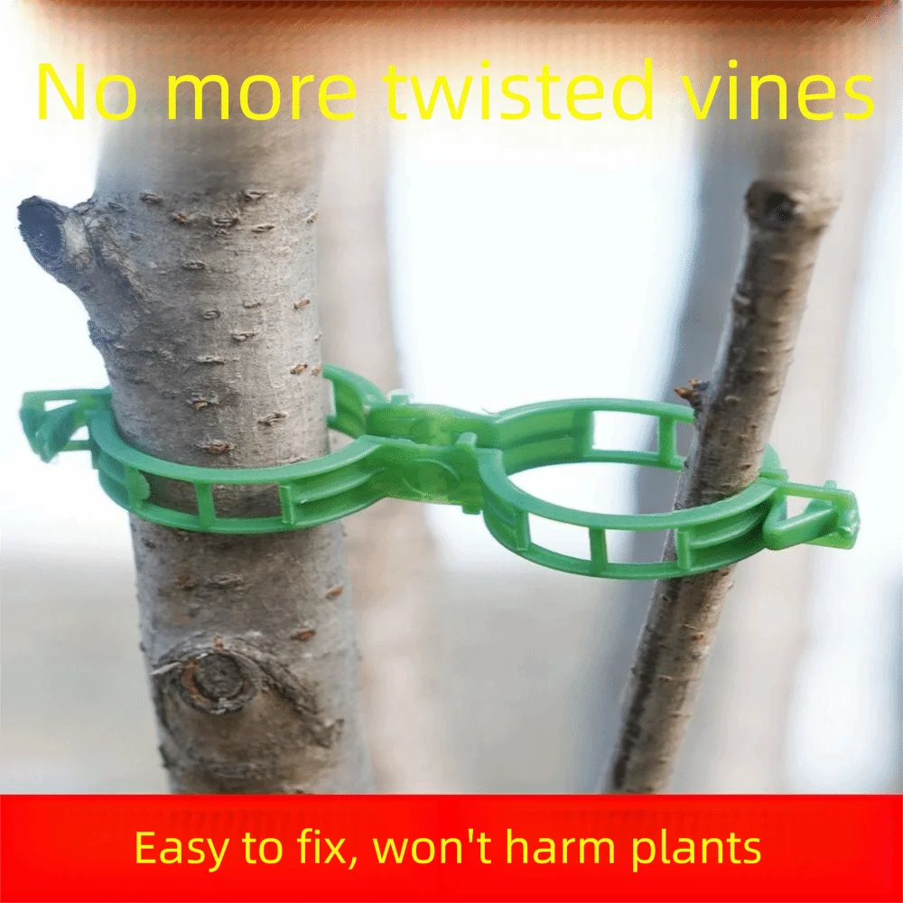 100 PCS Grow Upright Reusable Plant Support Clips Durable Snap-Lock Design Fixing Clips Plant Clips Grape Vine