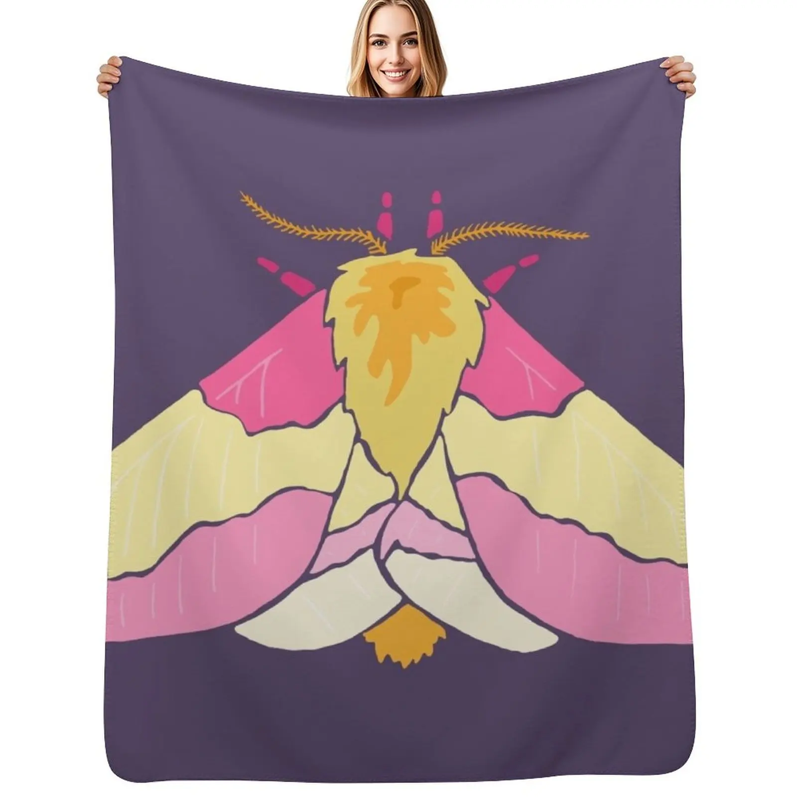 

Rosy Maple Moth Throw Blanket Baby anime Fashion Sofas Plaid Blankets